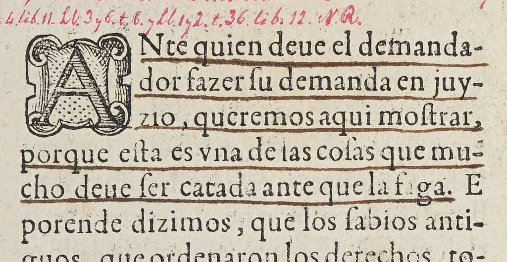 An illustration from Las siete partidas del sabio rey don Alonso el Nono,, 1587, leaf 25
