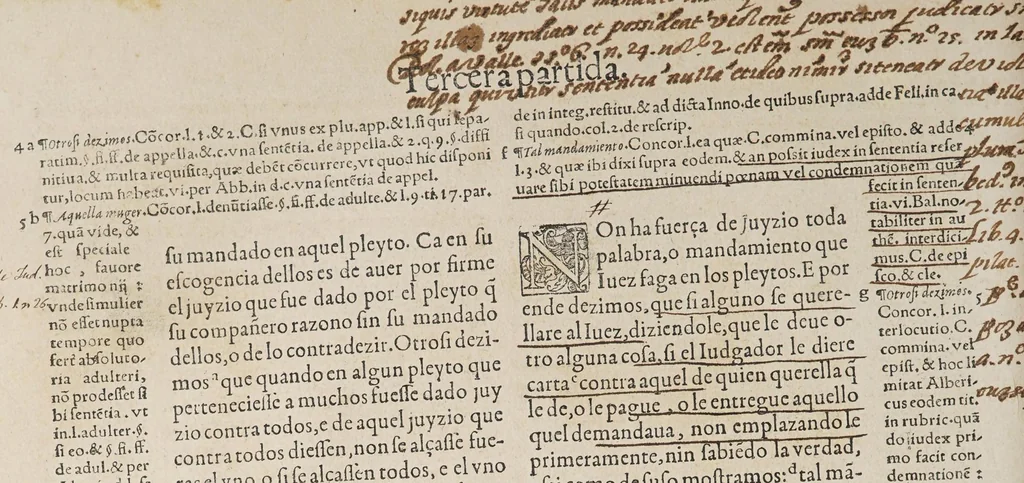 An illustration from Las siete partidas del sabio rey don Alonso el Nono,, 1587, leaf 284