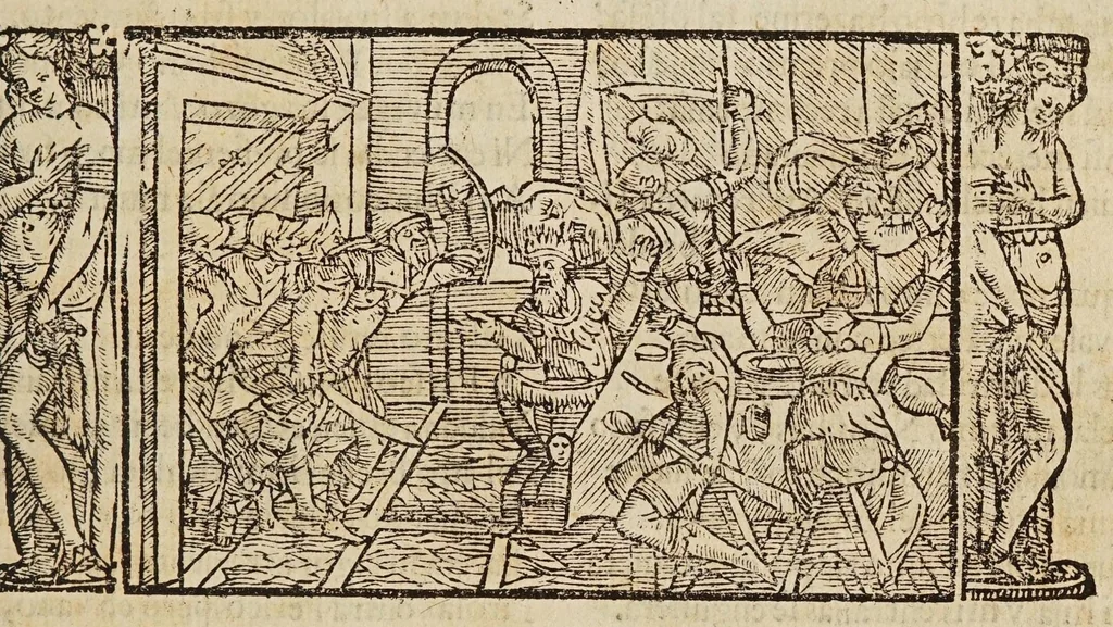 An illustration from Las transformaciones de Ouidio, 1589, leaf 131