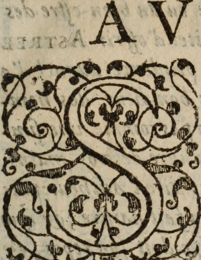 An illustration from L'Astrée, 1625, leaf 6
