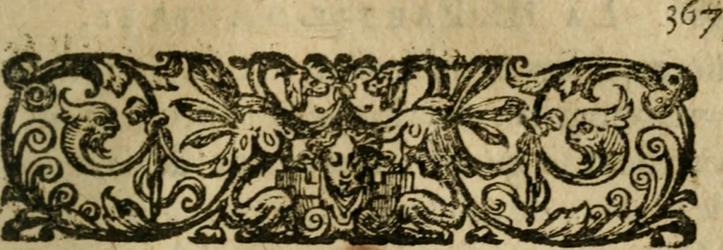 An illustration from L'Astrée, 1625, leaf 386