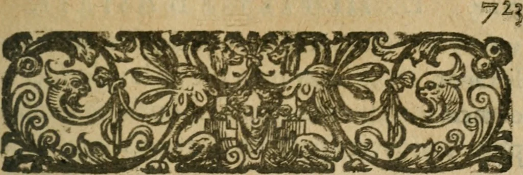 An illustration from L'Astrée, 1625, leaf 742