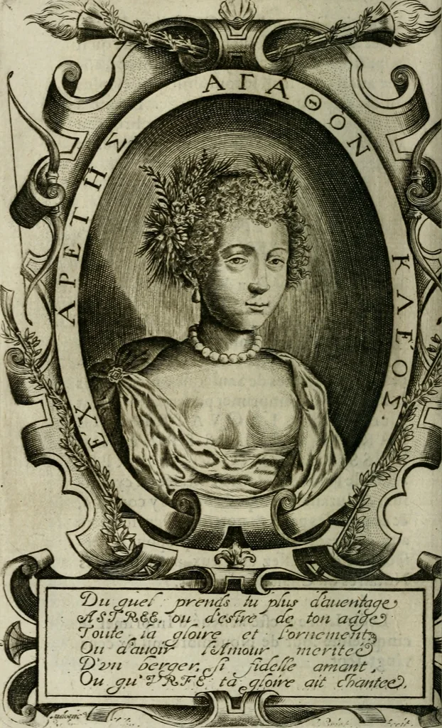 An illustration from L'Astrée, 1625, leaf 19