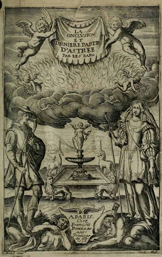 An illustration from L'Astrée, 1625, leaf 4
