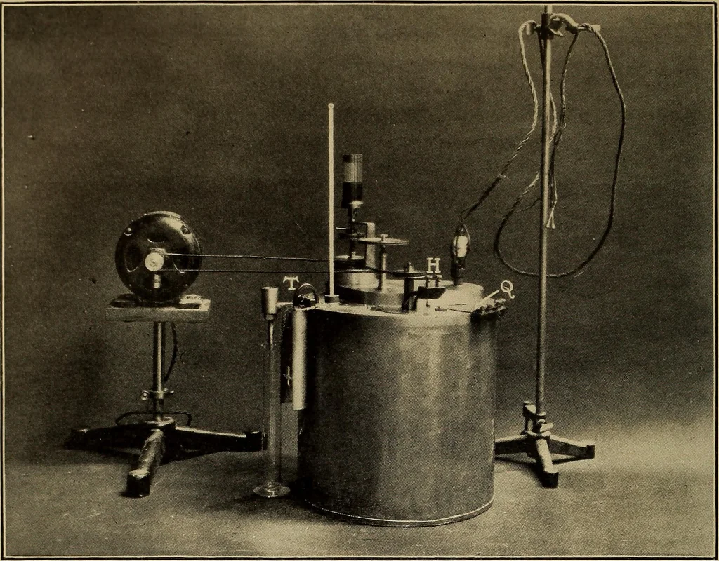 An illustration from Latent heat of fusion of ice, 1914, leaf 8