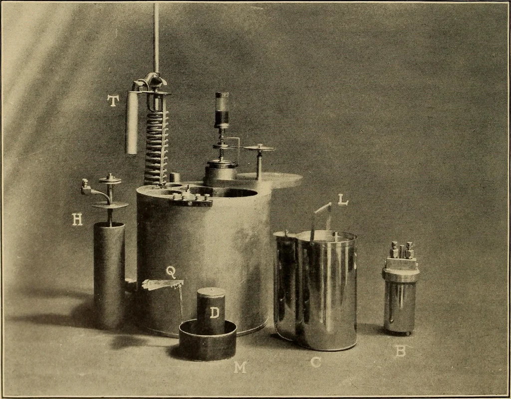 An illustration from Latent heat of fusion of ice, 1914, leaf 8