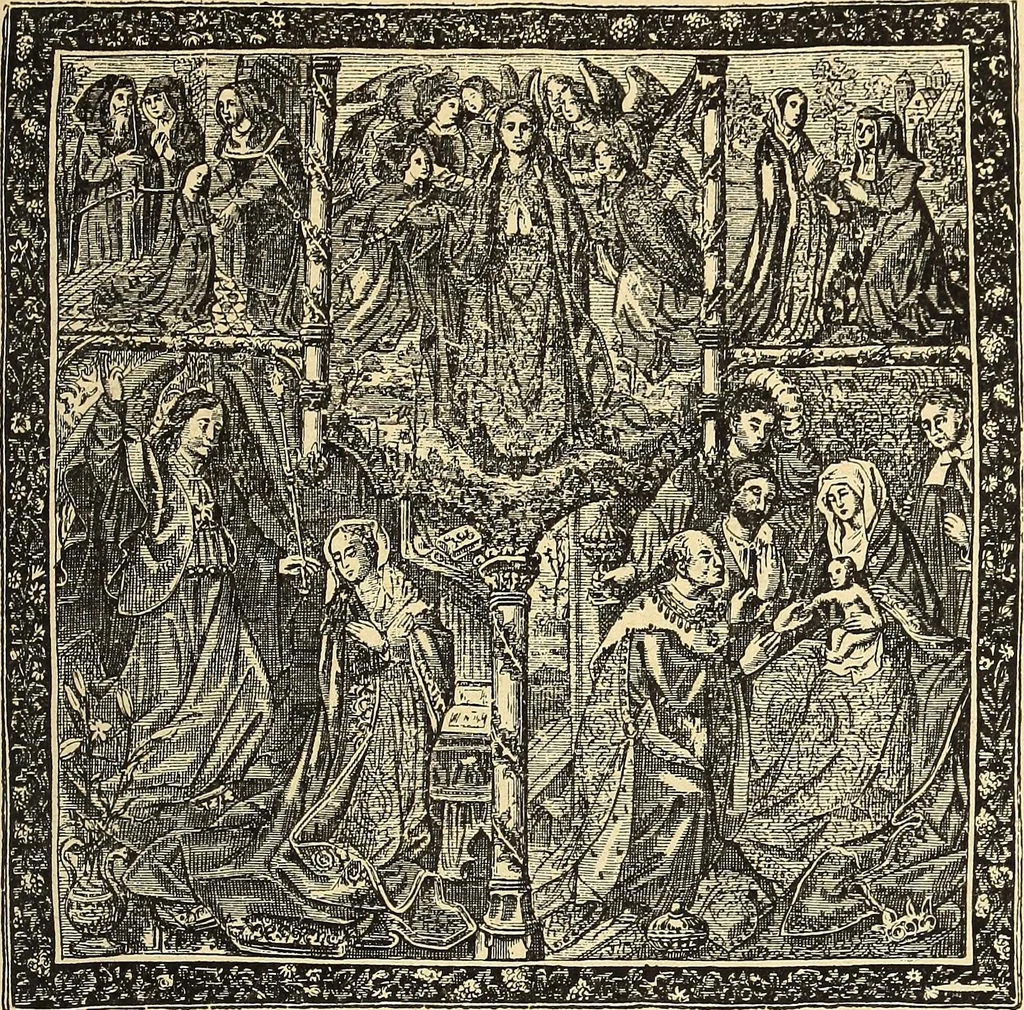 An illustration from La tapisserie, 1882, leaf 142