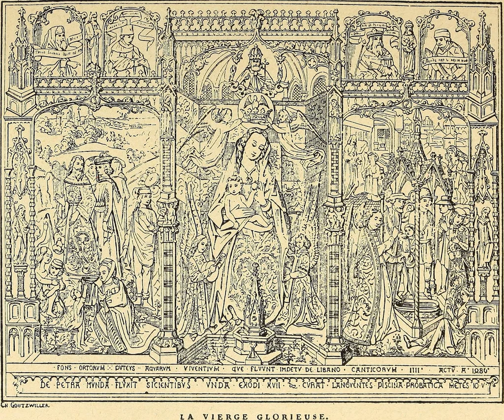An illustration from La tapisserie, 1882, leaf 146