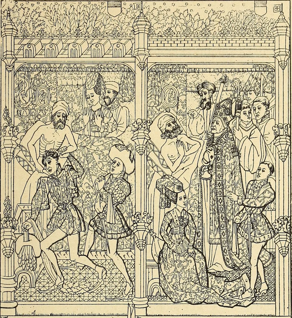 An illustration from La tapisserie, 1882, leaf 154