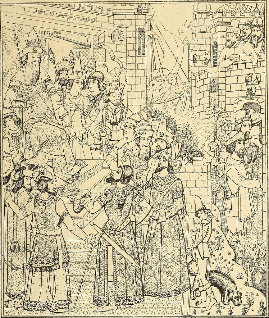 An illustration from La tapisserie, 1882, leaf 164