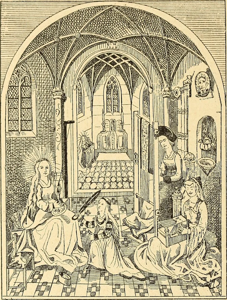 An illustration from La tapisserie, 1882, leaf 179