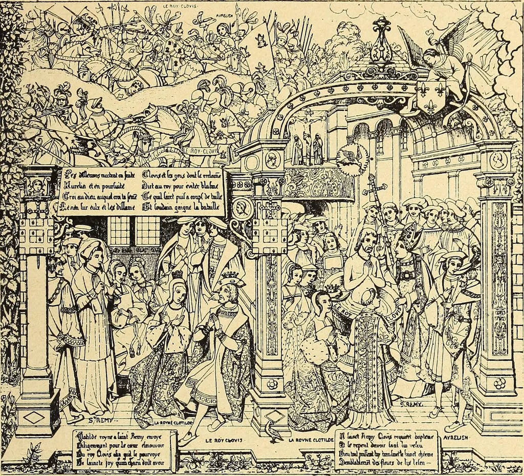 An illustration from La tapisserie, 1882, leaf 184