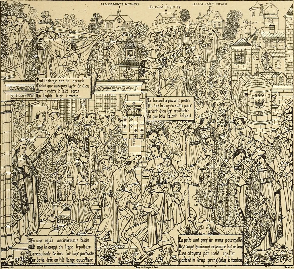An illustration from La tapisserie, 1882, leaf 186
