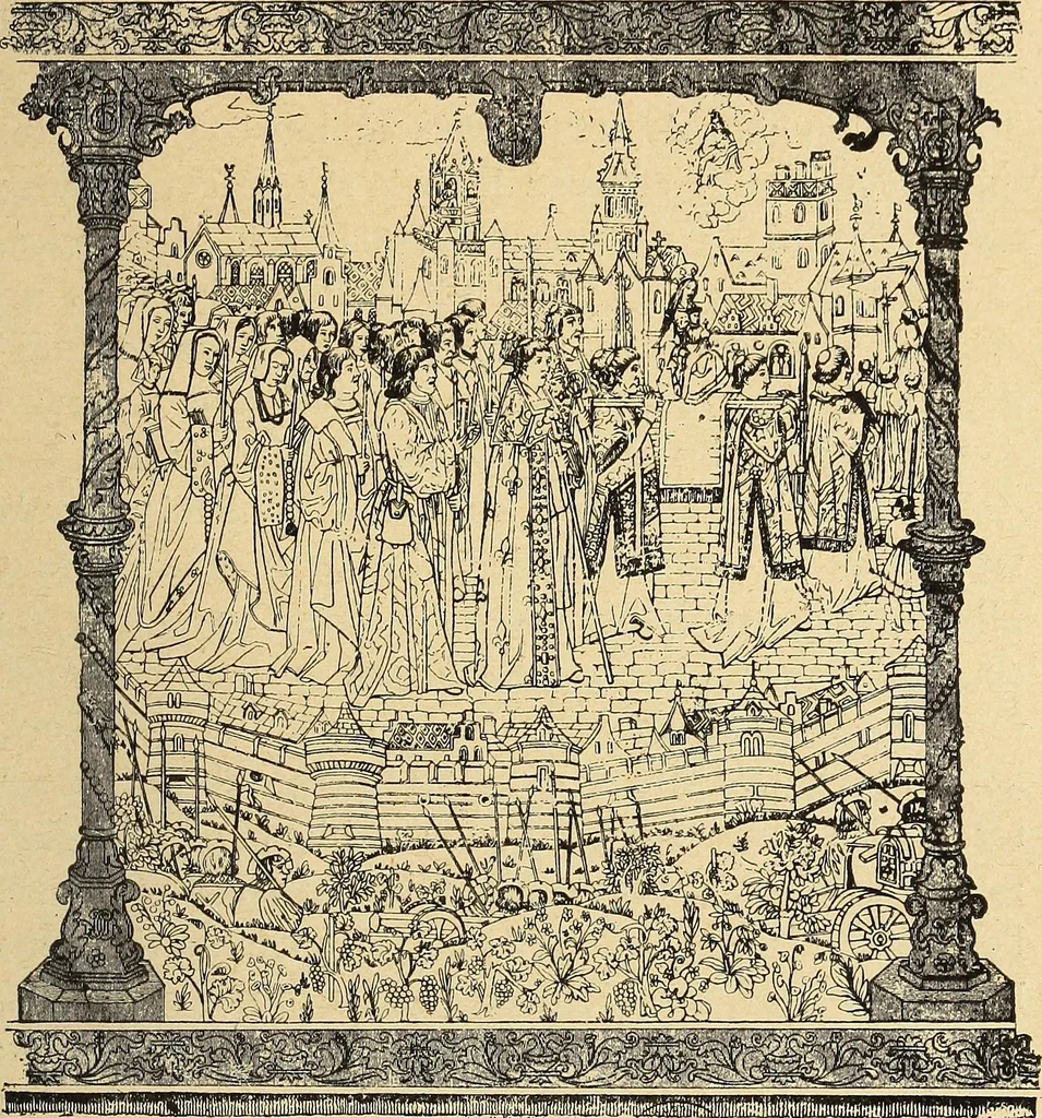 An illustration from La tapisserie, 1882, leaf 188