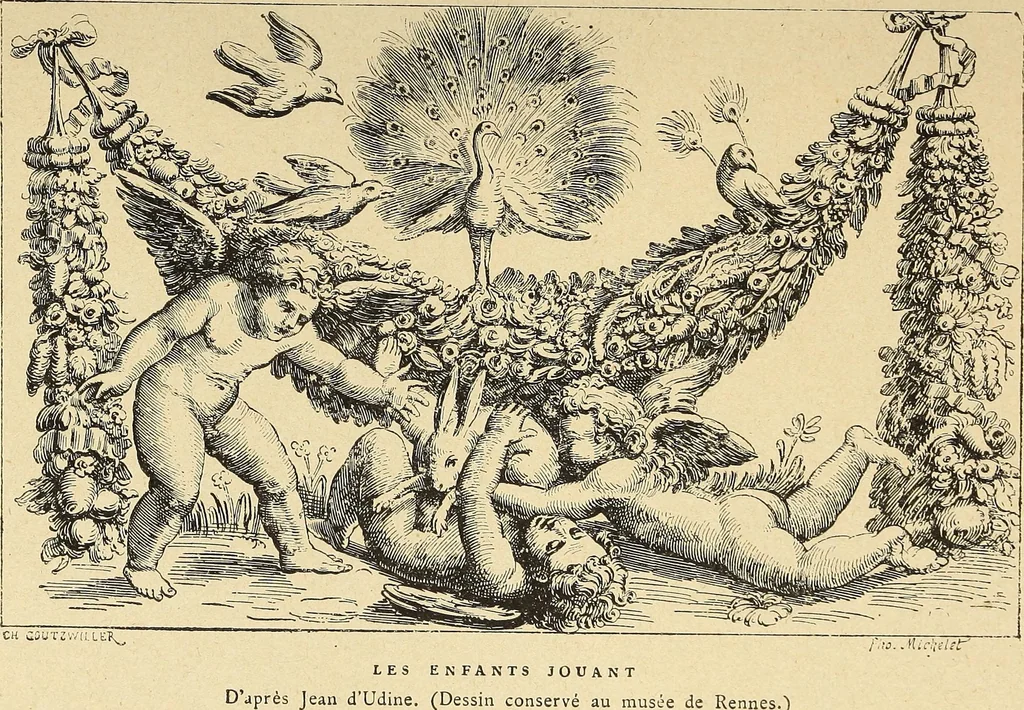 An illustration from La tapisserie, 1882, leaf 208