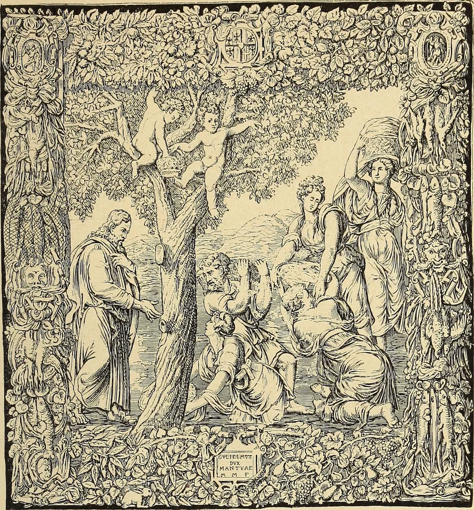 An illustration from La tapisserie, 1882, leaf 214
