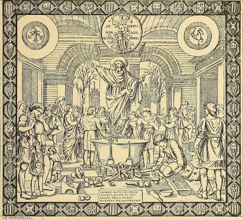 An illustration from La tapisserie, 1882, leaf 230