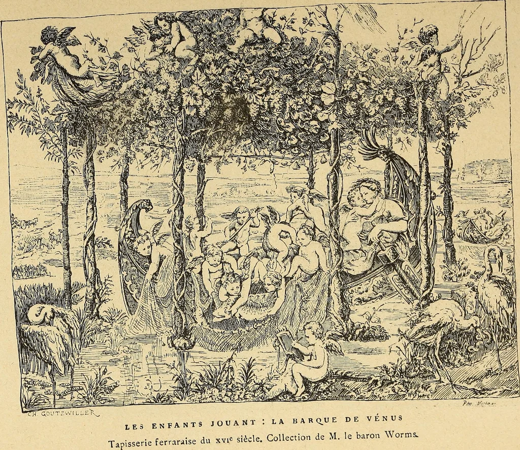 An illustration from La tapisserie, 1882, leaf 234