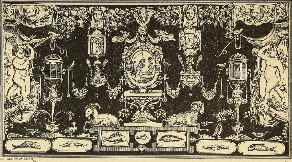 An illustration from La tapisserie, 1882, leaf 236