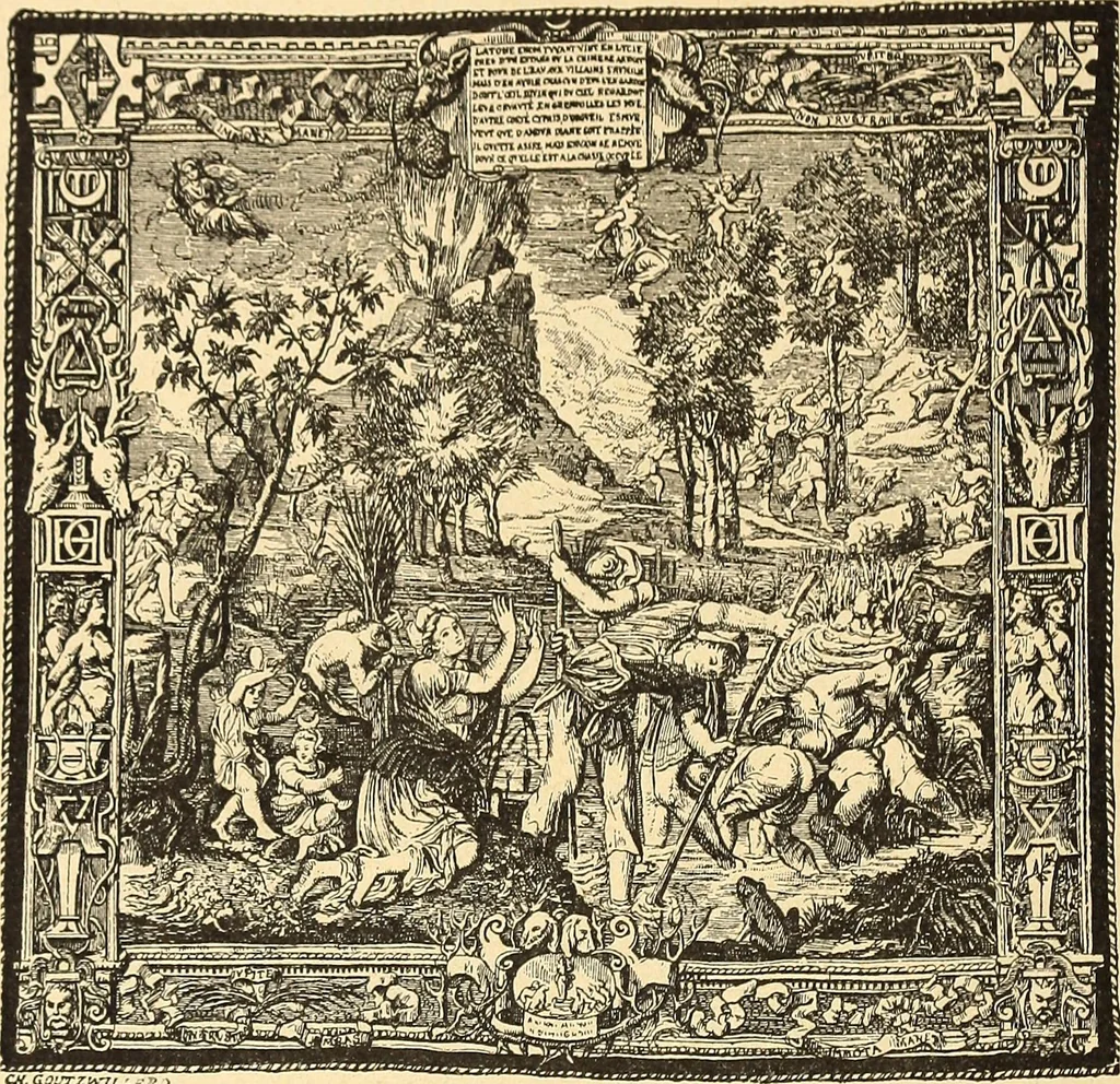 An illustration from La tapisserie, 1882, leaf 243