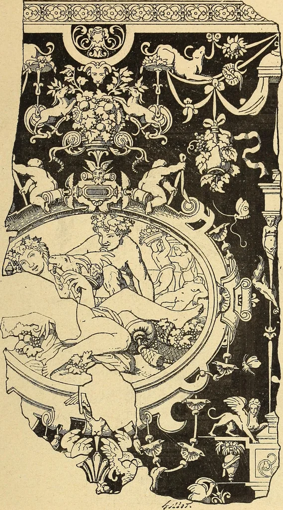 An illustration from La tapisserie, 1882, leaf 244
