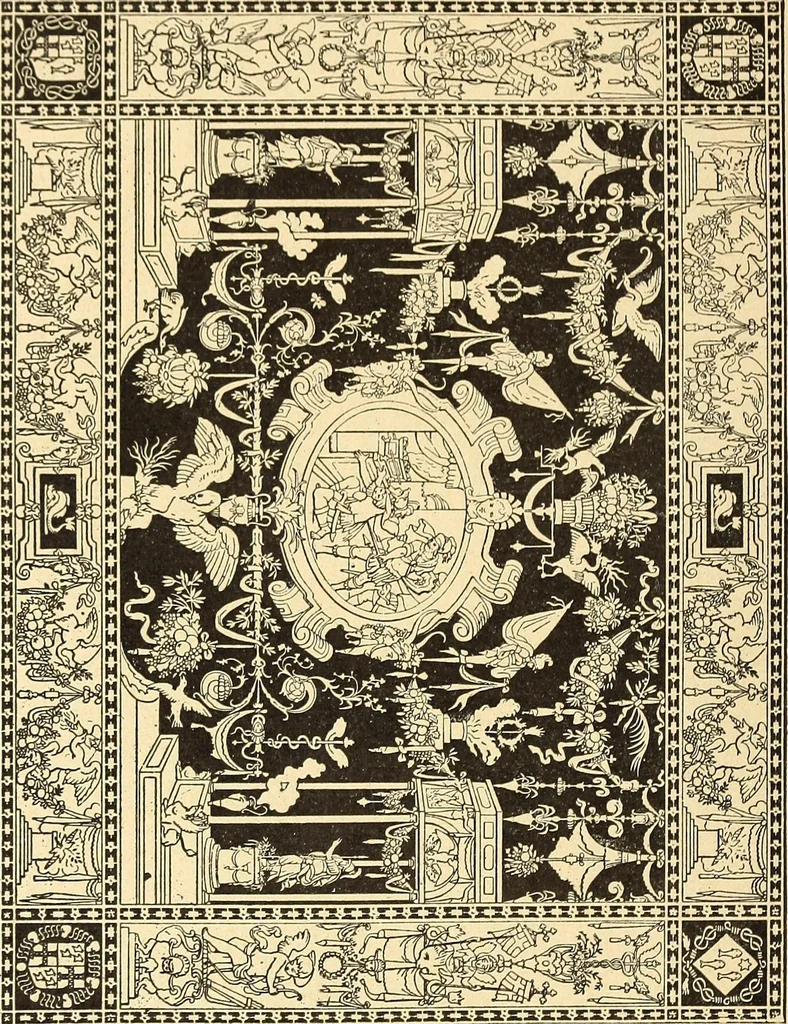An illustration from La tapisserie, 1882, leaf 245