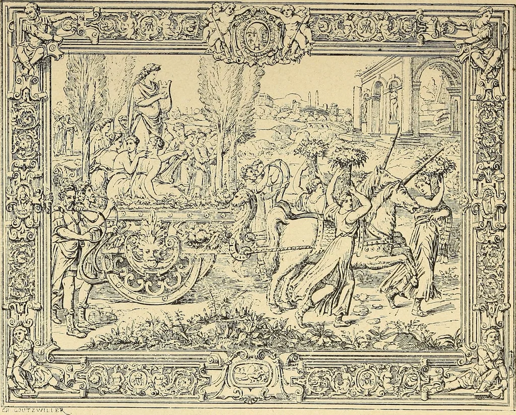 An illustration from La tapisserie, 1882, leaf 246