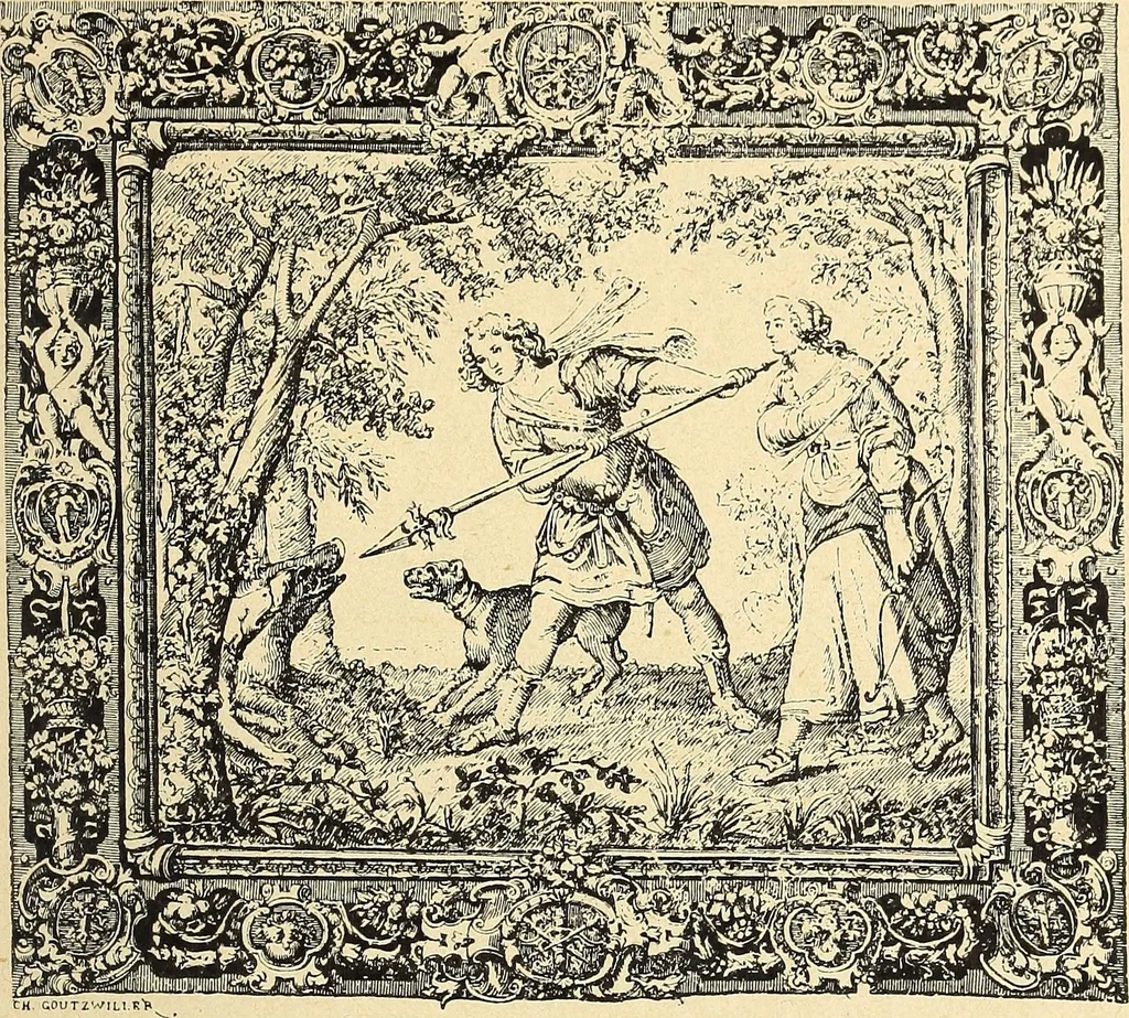 An illustration from La tapisserie, 1882, leaf 264