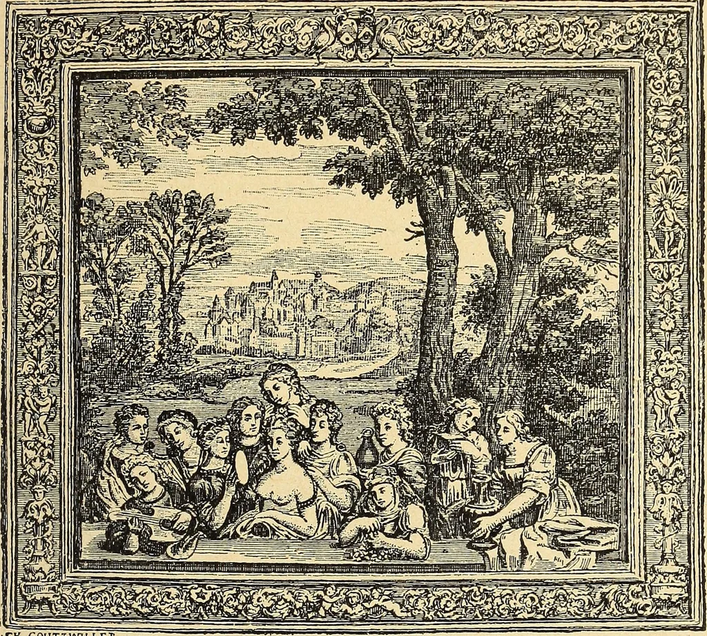 An illustration from La tapisserie, 1882, leaf 266