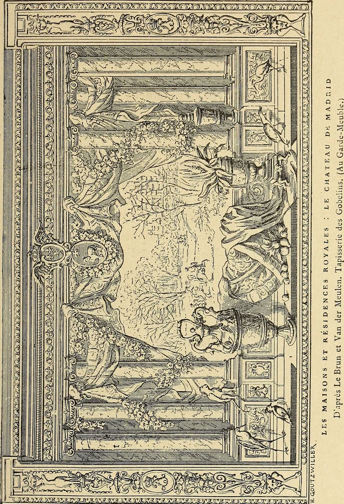An illustration from La tapisserie, 1882, leaf 282