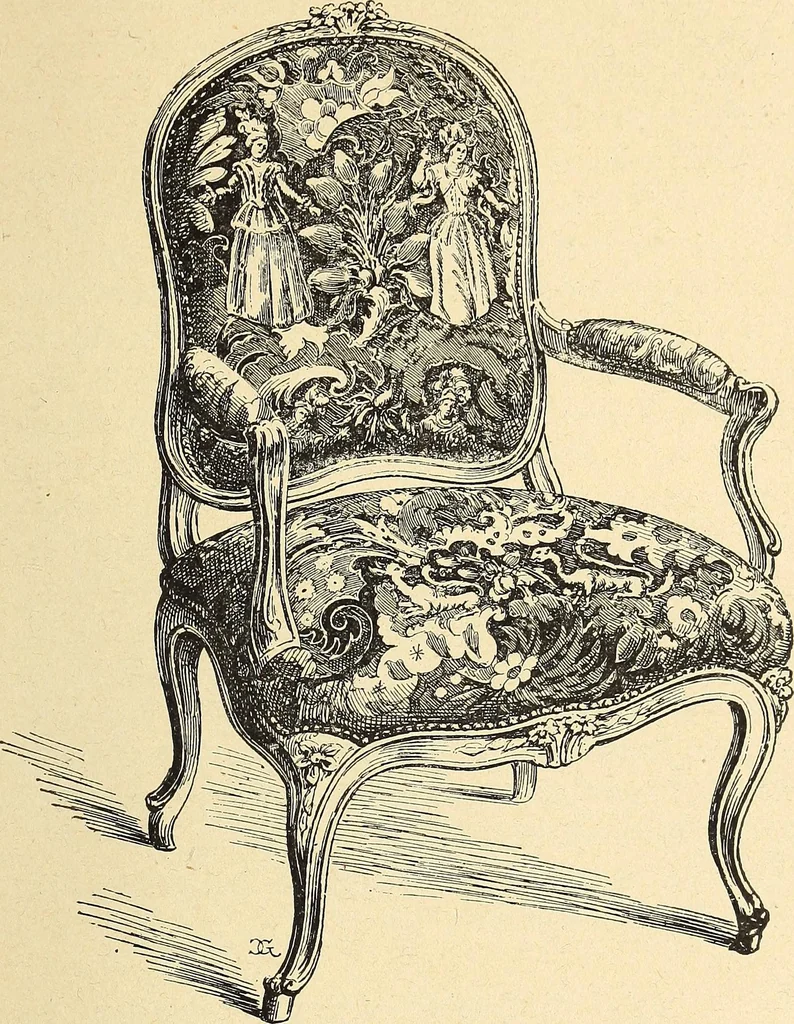 An illustration from La tapisserie, 1882, leaf 312