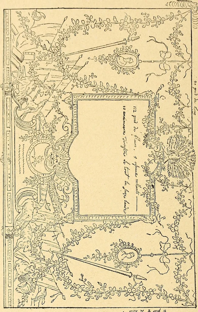 An illustration from La tapisserie, 1882, leaf 321