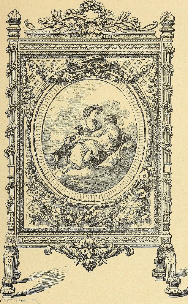 An illustration from La tapisserie, 1882, leaf 326