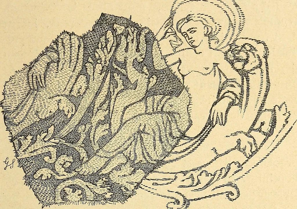 An illustration from La tapisserie, 1882, leaf 56
