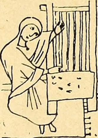 An illustration from La tapisserie, 1882, leaf 99