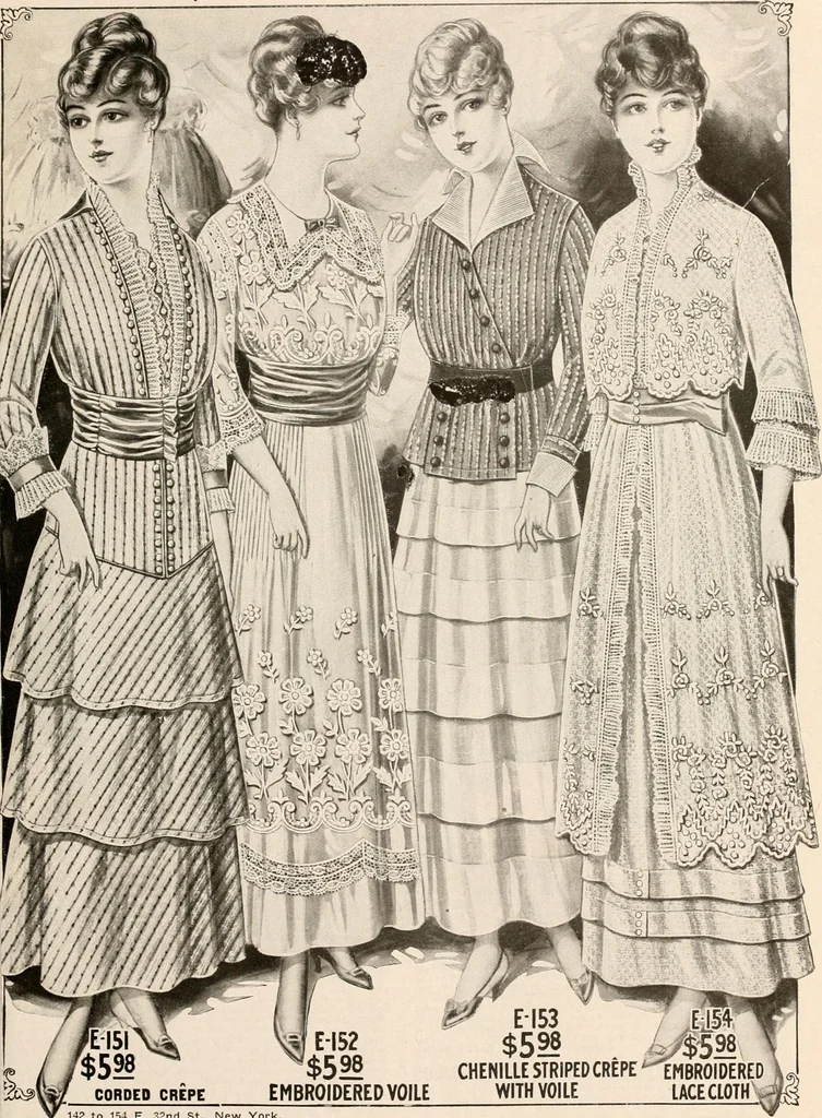 An illustration from latest New York styles for women, misses,, 1915, leaf 18