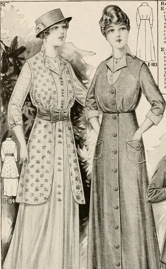 An illustration from latest New York styles for women, misses,, 1915, leaf 21