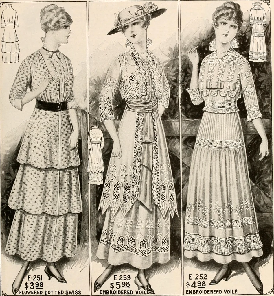 An illustration from latest New York styles for women, misses,, 1915, leaf 28