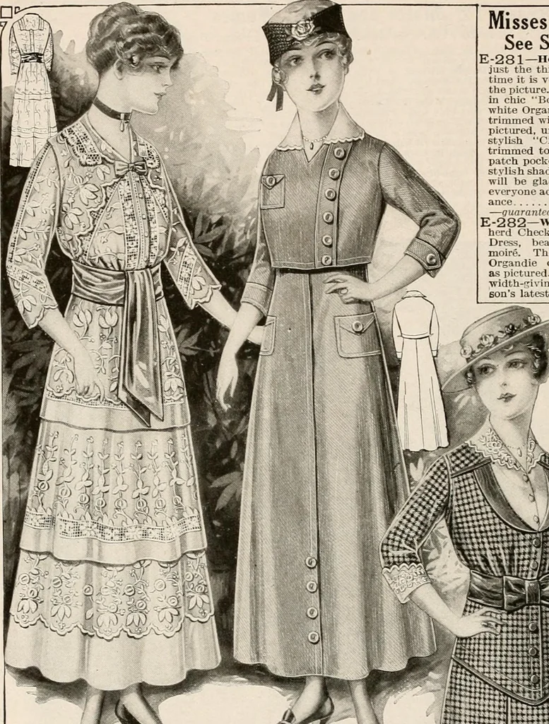 An illustration from latest New York styles for women, misses,, 1915, leaf 31