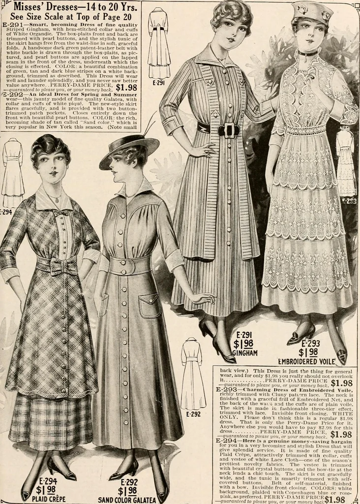 An illustration from latest New York styles for women, misses,, 1915, leaf 32
