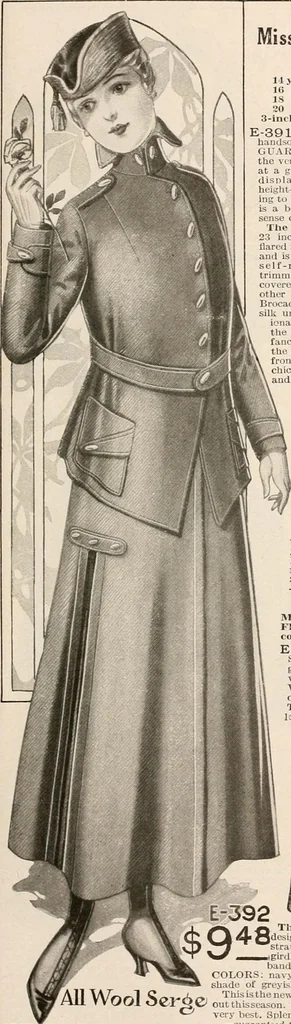 An illustration from latest New York styles for women, misses,, 1915, leaf 42