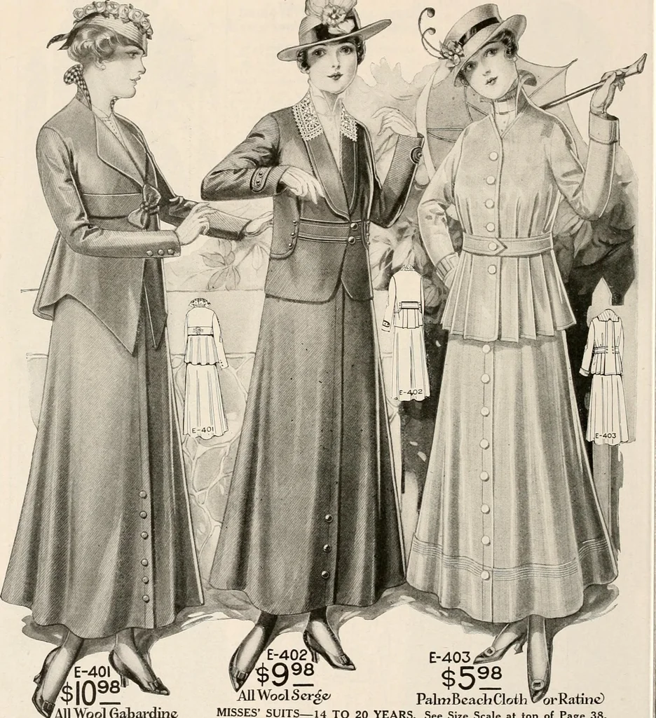 An illustration from latest New York styles for women, misses,, 1915, leaf 43