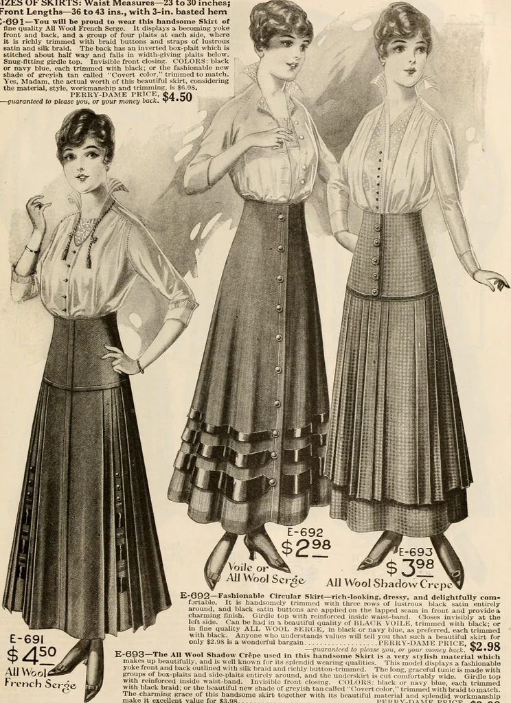 An illustration from latest New York styles for women, misses,, 1915, leaf 72