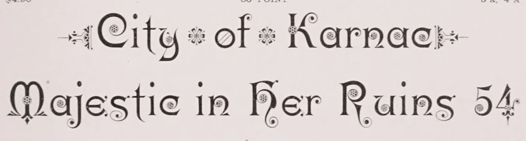 An illustration from Latest and standard faces in type, printers' tools and machinery, John Ryan foundry ..., 1894, leaf 123