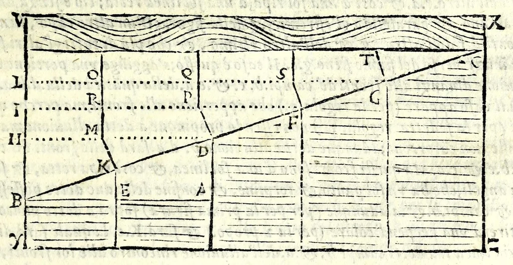 An illustration from La tiberiade di Bartole da Sasferrato, del modo di dividere l'alluuioni, l'isole, & gl'aluei, 1587, leaf 113