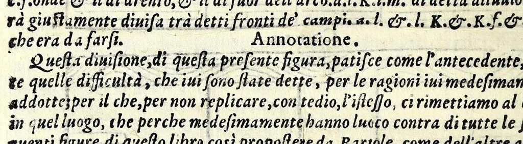 An illustration from La tiberiade di Bartole da Sasferrato, del modo di dividere l'alluuioni, l'isole, & gl'aluei, 1587, leaf 130