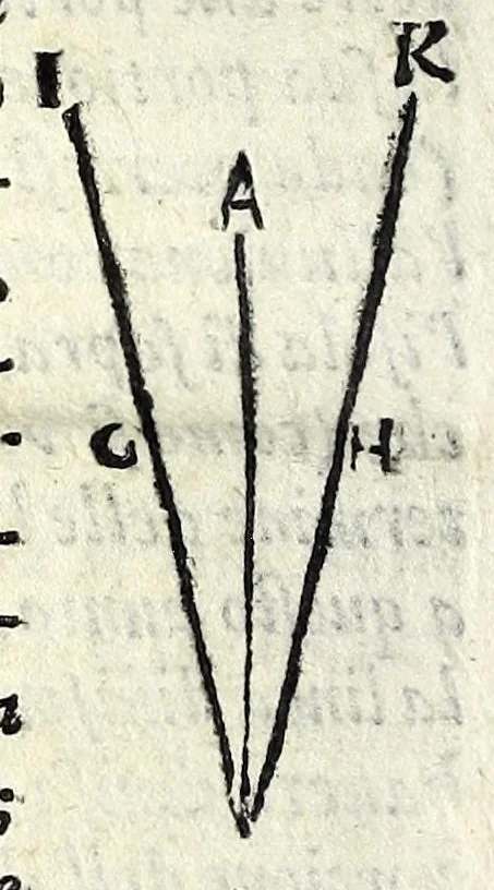 An illustration from La tiberiade di Bartole da Sasferrato, del modo di dividere l'alluuioni, l'isole, & gl'aluei, 1587, leaf 168