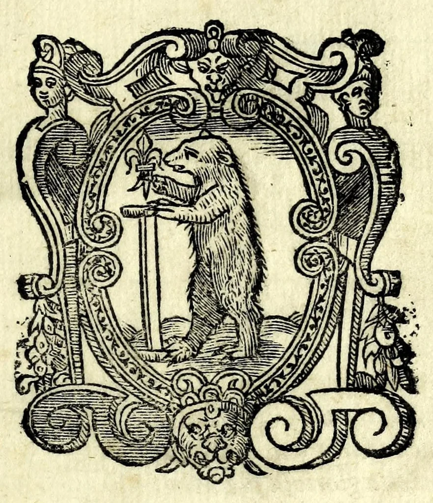 An illustration from La tiberiade di Bartole da Sasferrato, del modo di dividere l'alluuioni, l'isole, & gl'aluei, 1587, leaf 205