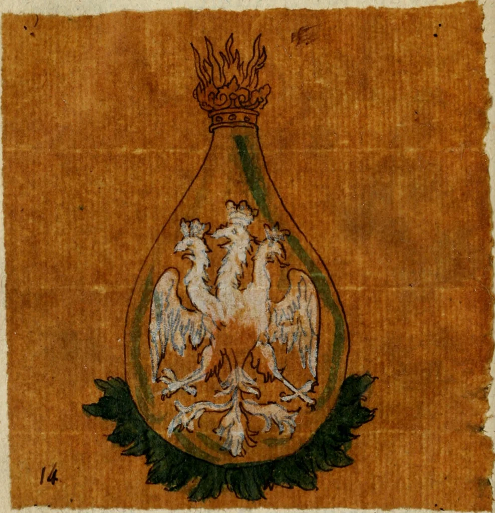 An illustration from La toyson d'or, ov, La flevr des thresors, en laqvelle est svccinctement & methodiquement traicté de la pierre des philosophes, de son excellence, effects & vertu admirable : plvs, de son origine & du vray moyen de pouuoir paruenir à perfection ..., 1612, leaf 109