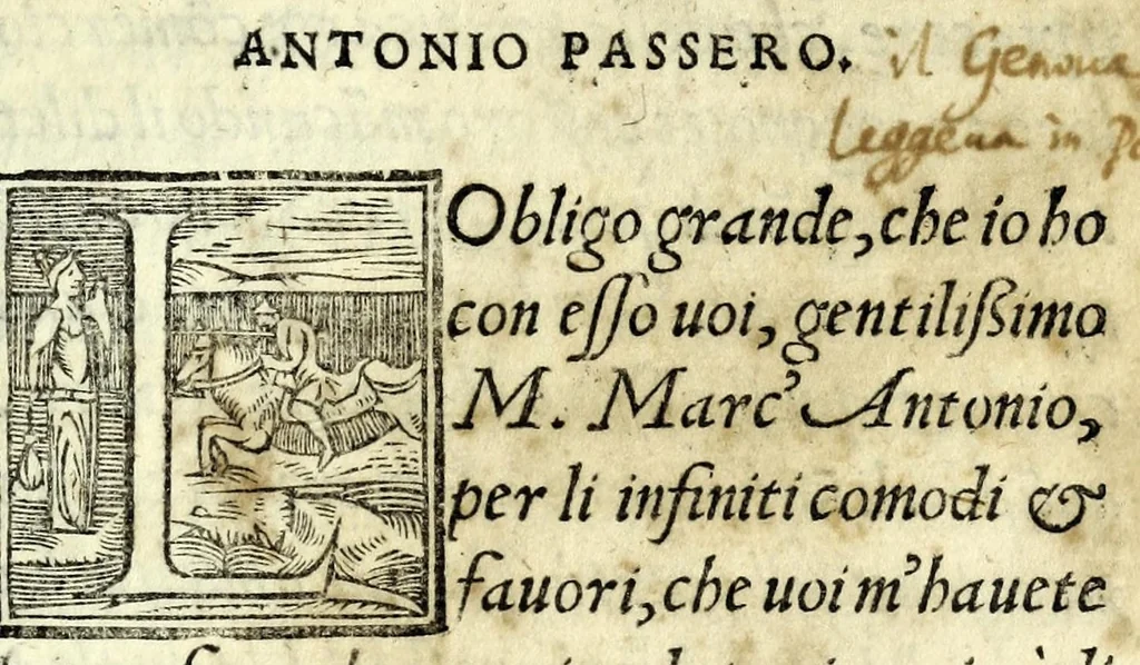 An illustration from La trinvtia : comedia, 1549, leaf 11